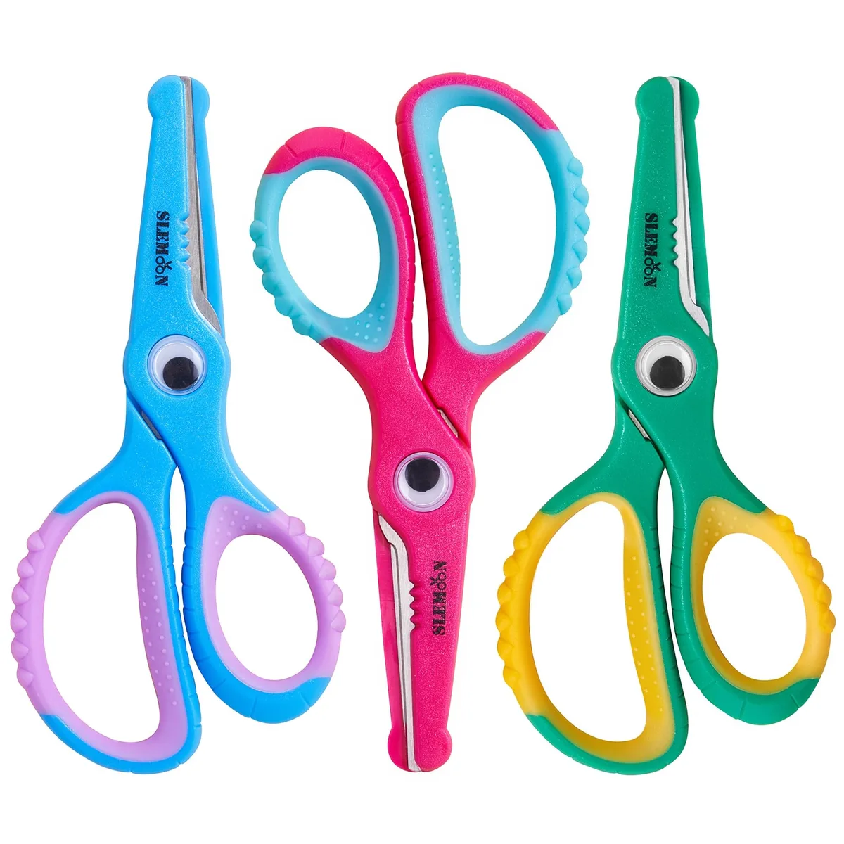  SLEMOON Kids Scissors 5.5 Inch Blunt Tip Crocodile 3 Pack — product photo