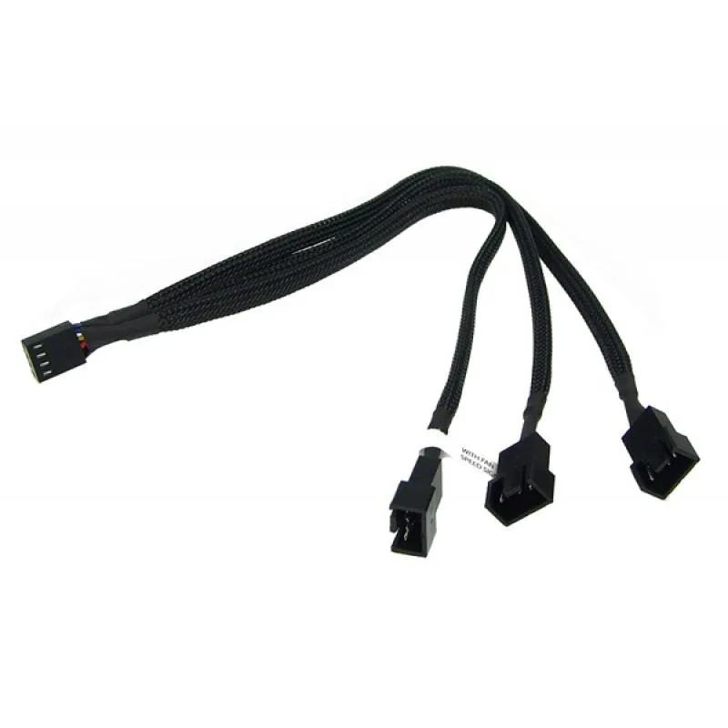 Phobya Phobya 81098 4-Pin PWM to 3x 4-Pin PWM Cable 30cm Black — product photo