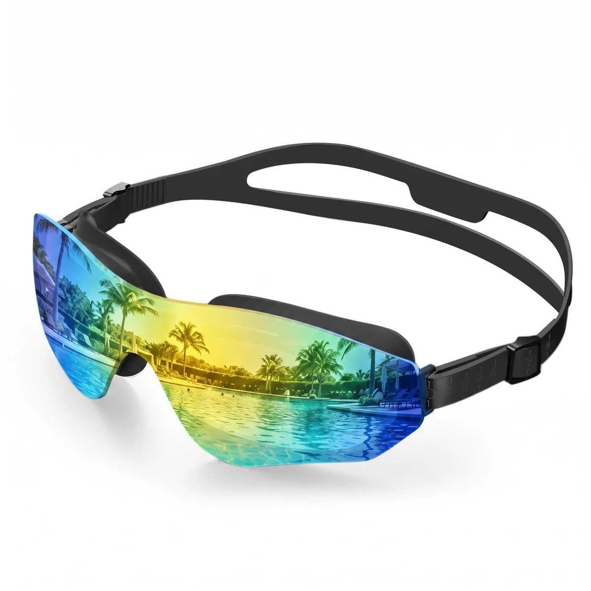  Otionus Frameless Wide Vision Swim Goggles Black Small 180° — product photo