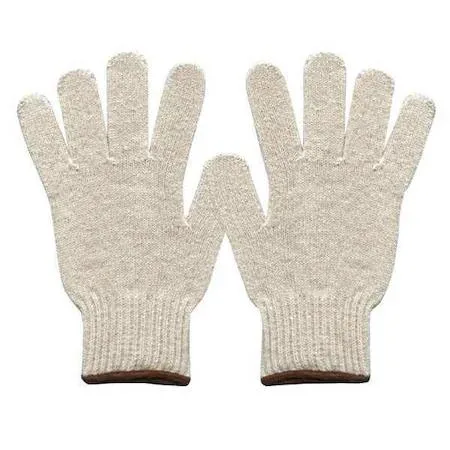Condor Condor 4NMU8 Knit Gloves, Cotton/Polyester, Uncoated, White, S, 144 — product photo