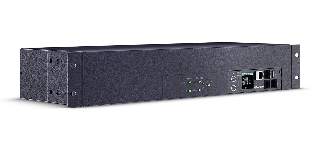 CyberPower CyberPower PDU44003 Switched ATS PDU 2U 2xL5-30P 16x5-20R 1xL5-30R — product photo
