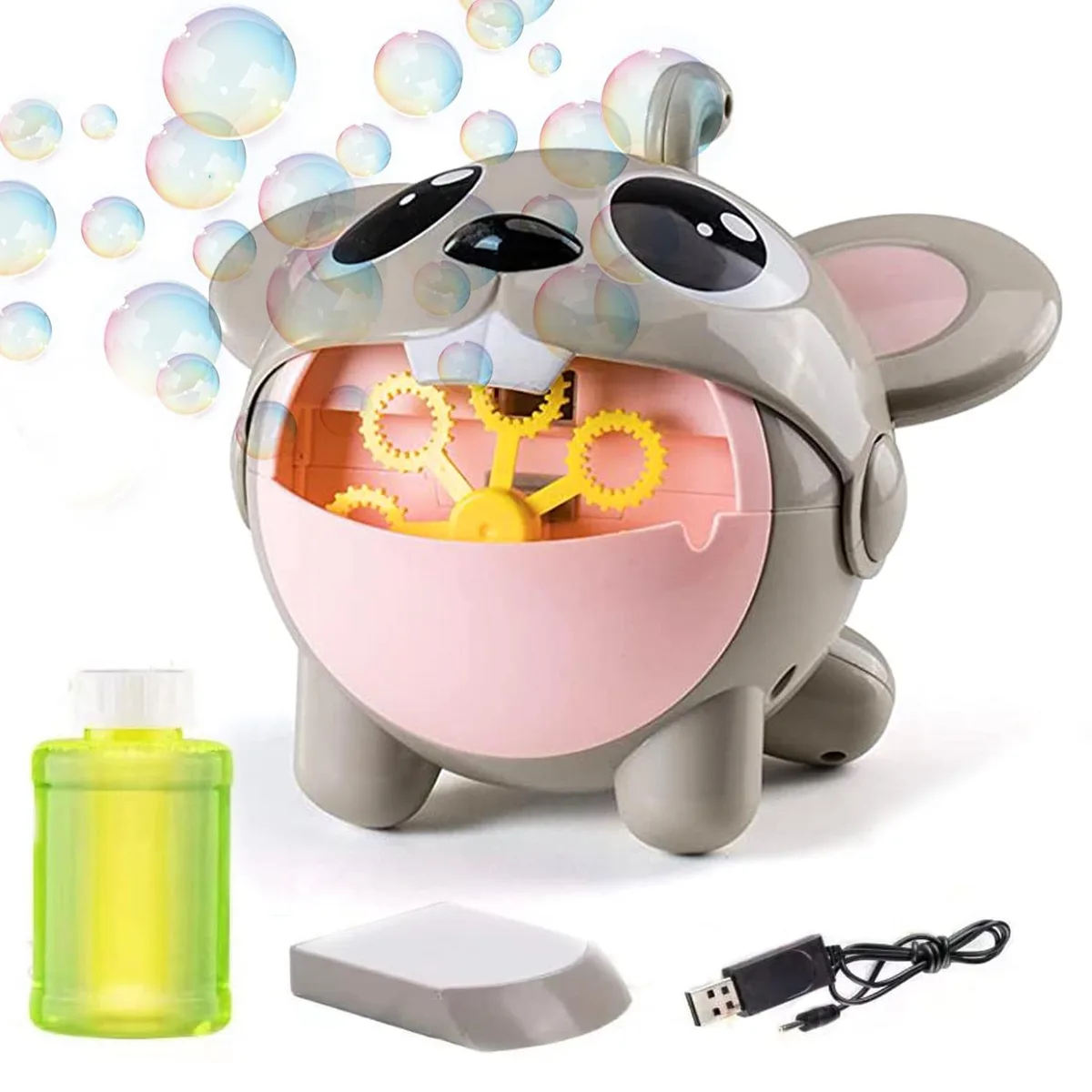 Altatac Altatac Automatic Bubble Blower Machine Gunmetal Rechargeable 115ml 3000+ — product photo