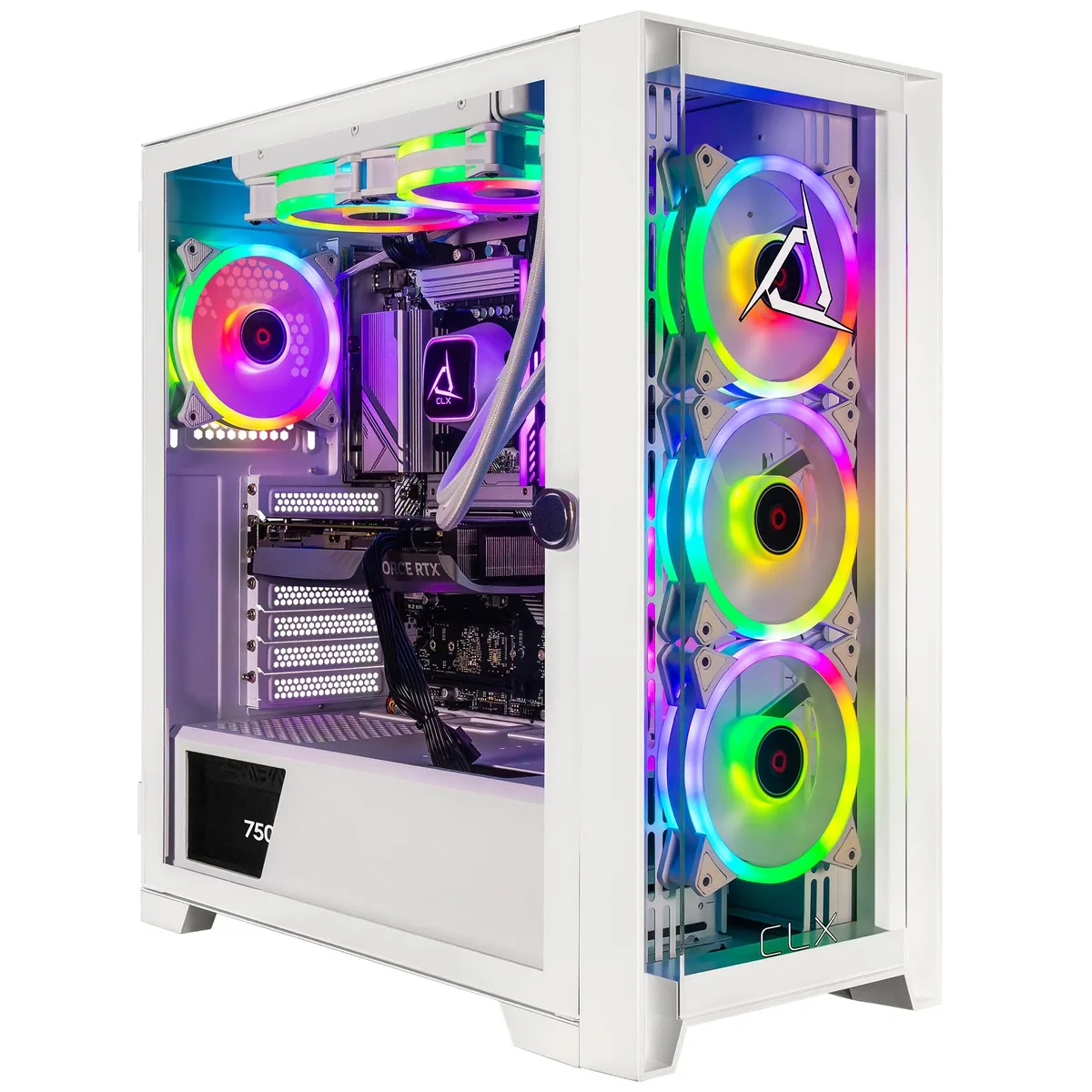 CLX Gaming CLX Gaming TGMSETRTU5506WM Gaming Desktop PC Intel Core Ultra 7 265KF 3.9GHz 20-Core 64GB DDR5 RTX 5060 Ti — product photo