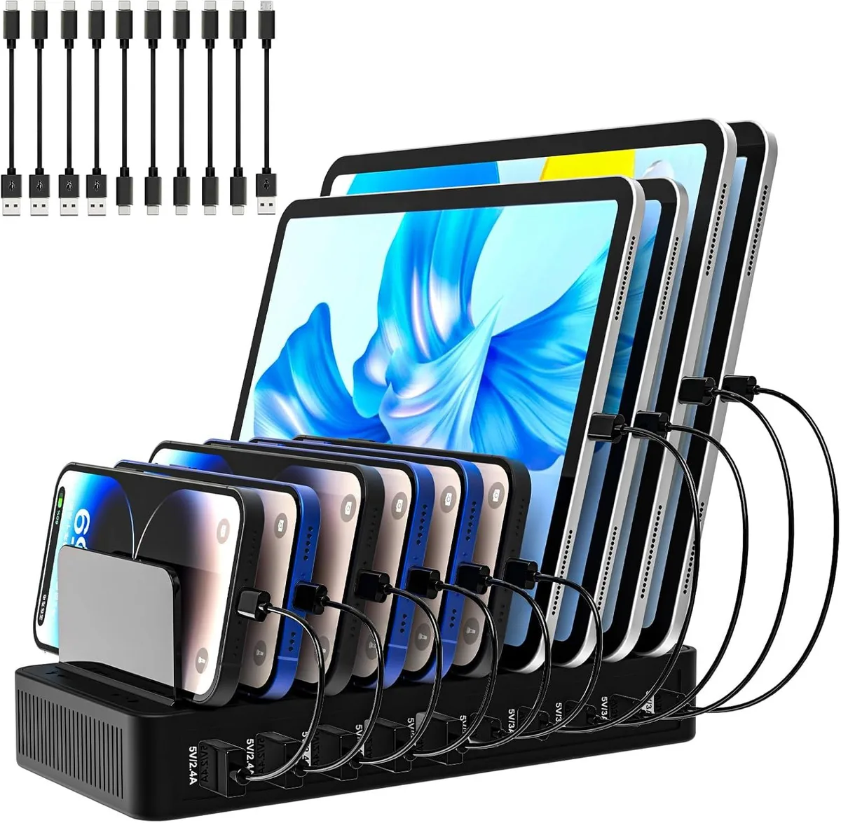 BFKK BFKK 100W 10-Port Charging Station Black — product photo