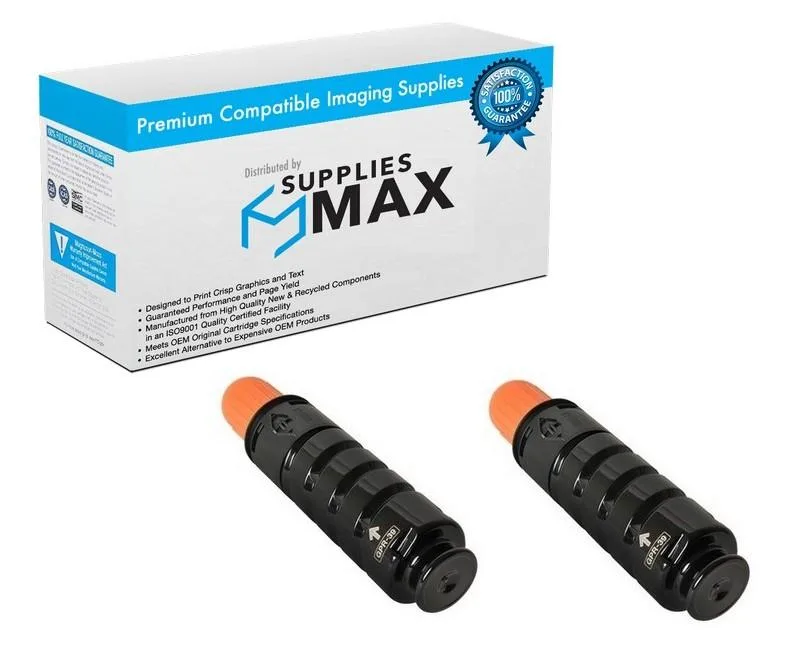 SuppliesMax SuppliesMax Black Toner Cartridge 2-Pack 15100 Pages GPR-39 — product photo