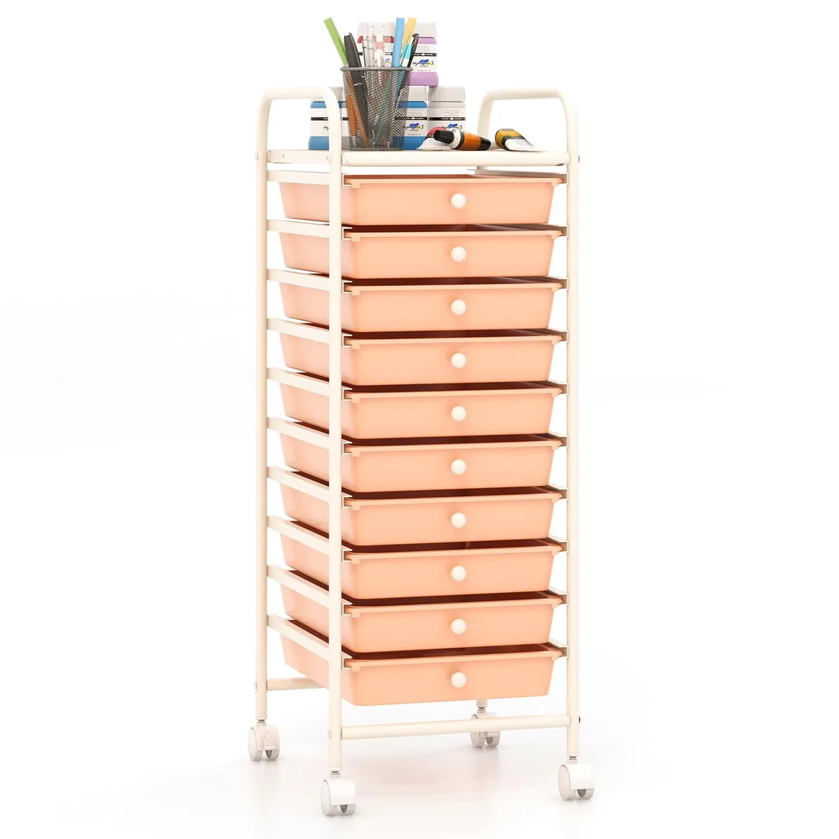 SlickBlue SlickBlue 10-Drawer Rolling Storage Cart Cherry 13" x 15" x 34 — product photo
