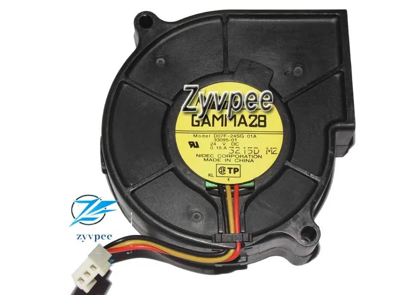 Zyvpee Zyvpee D07F-24SG 75x30mm 24V 0.15A 3-Wire Inverter Case Fan — product photo