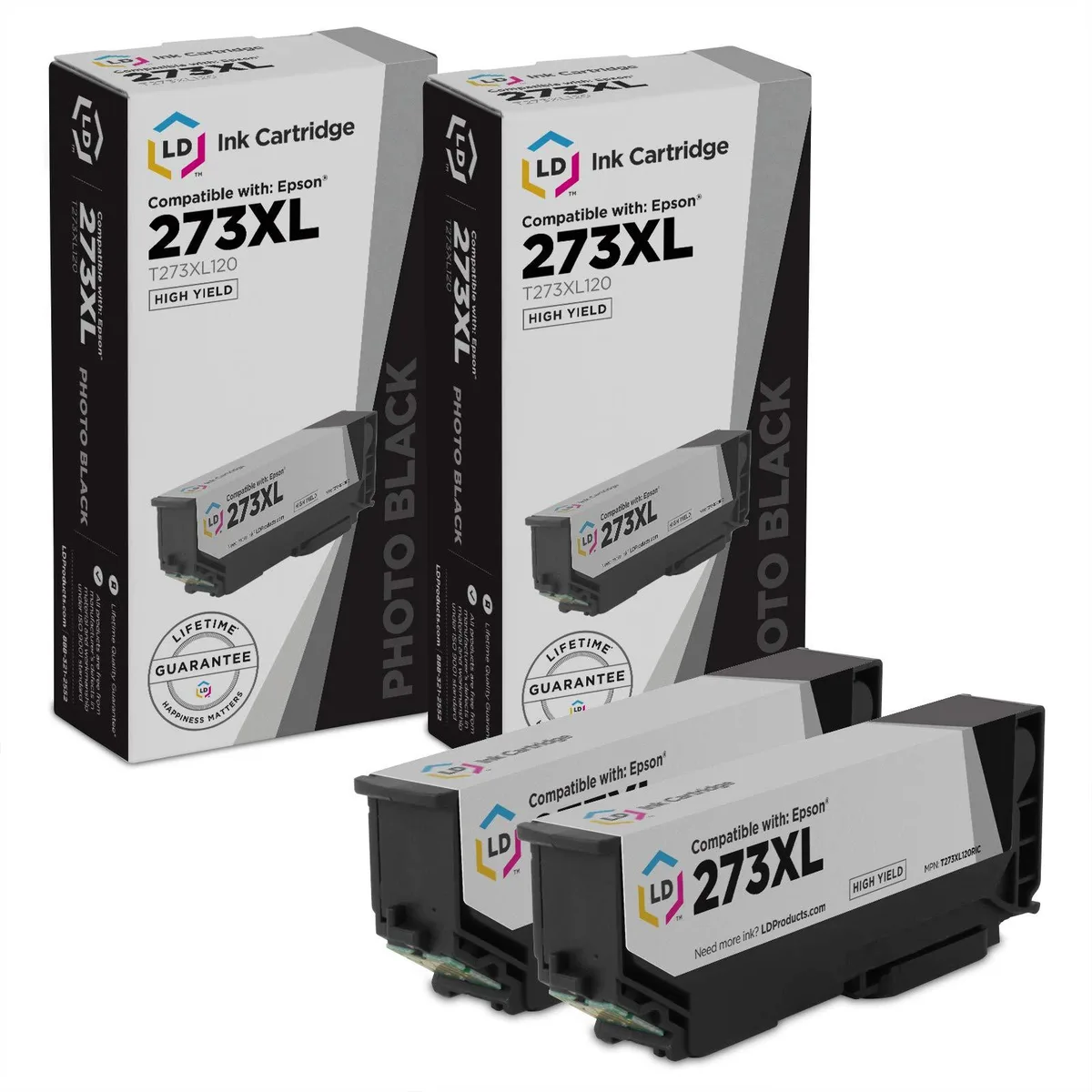 LD Products LD Products T273XL120 Photo Black Ink Cartridge 2-Pack — product photo