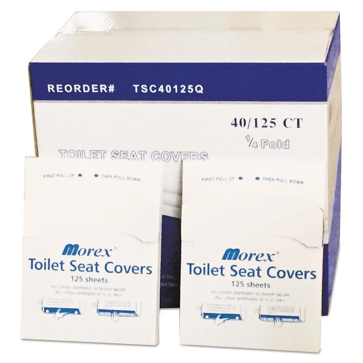 United General Supply Co Inc United General Supply Co Inc GENTSC40125Q Quarter-Fold Toilet Seat Covers 14.17 x 16.73 White 5000/Carton — product photo