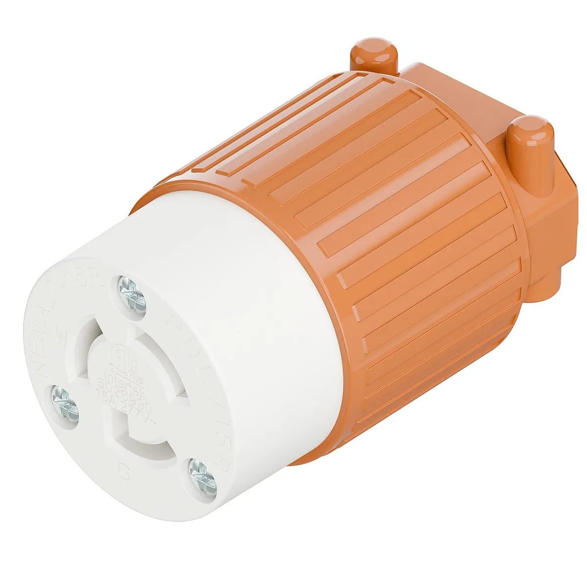 LORDWORLD LORDWORLD NEMA L7-15R Twist Lock Female Receptacle 15A 277V Orange — product photo
