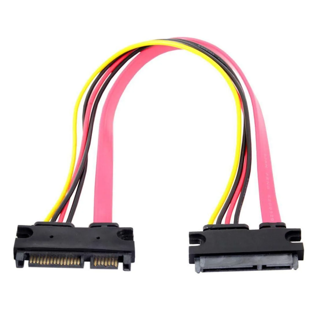  chenyang CY-SA-065-BK SATA 22Pin Male to Female Extension Cable 30cm — product photo