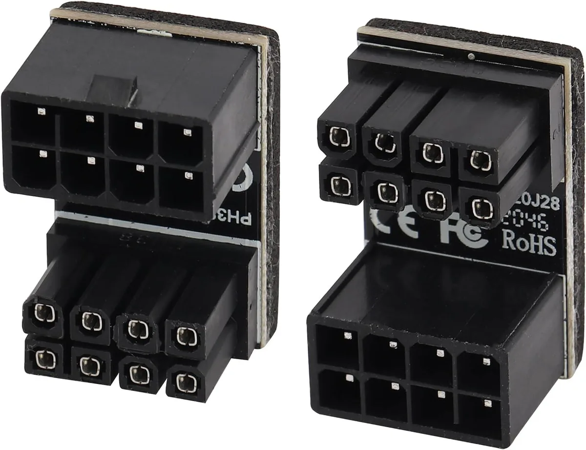 Boxwave Boxwave 2-Pack 180° ATX 8Pin Female to Male GPU Power Adapter — product photo