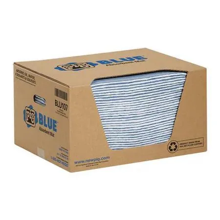Light blue perforated absorbent mat pads, pack of 50