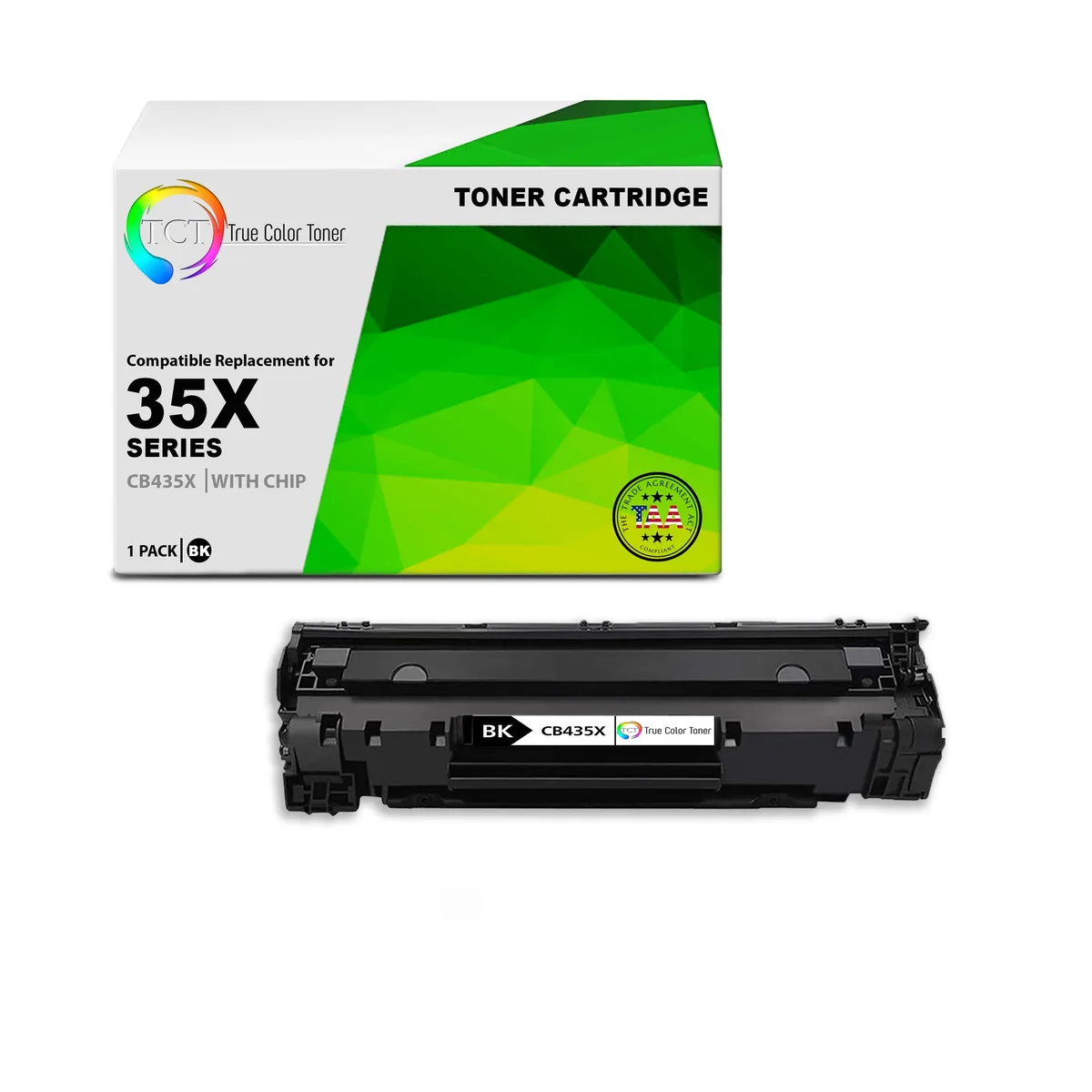 True Color Toner True Color Toner 35X CB435X Black High Yield toner cartridge 3000 pages — product photo