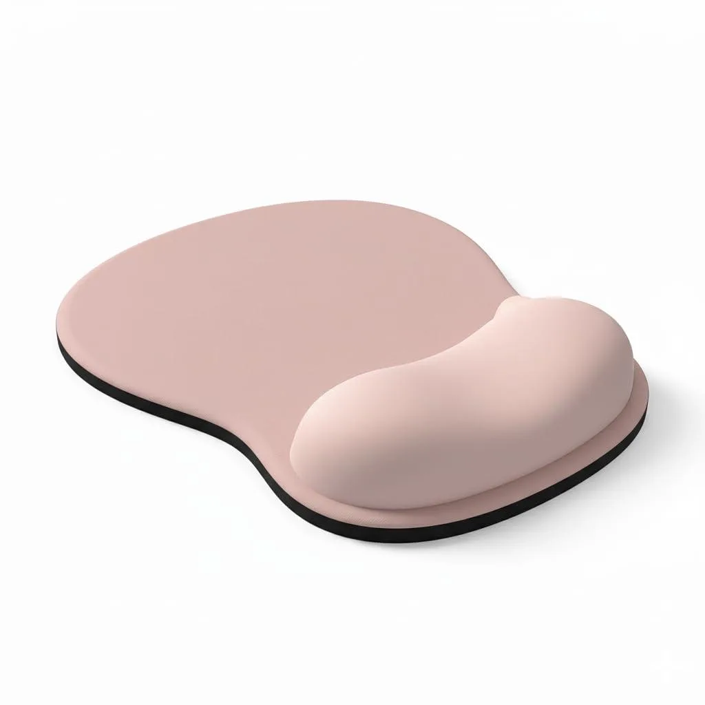  hunart Ergonomic Mouse Pad with Memory Foam Wrist Support Pink 10.5 x 8.5 in — product photo