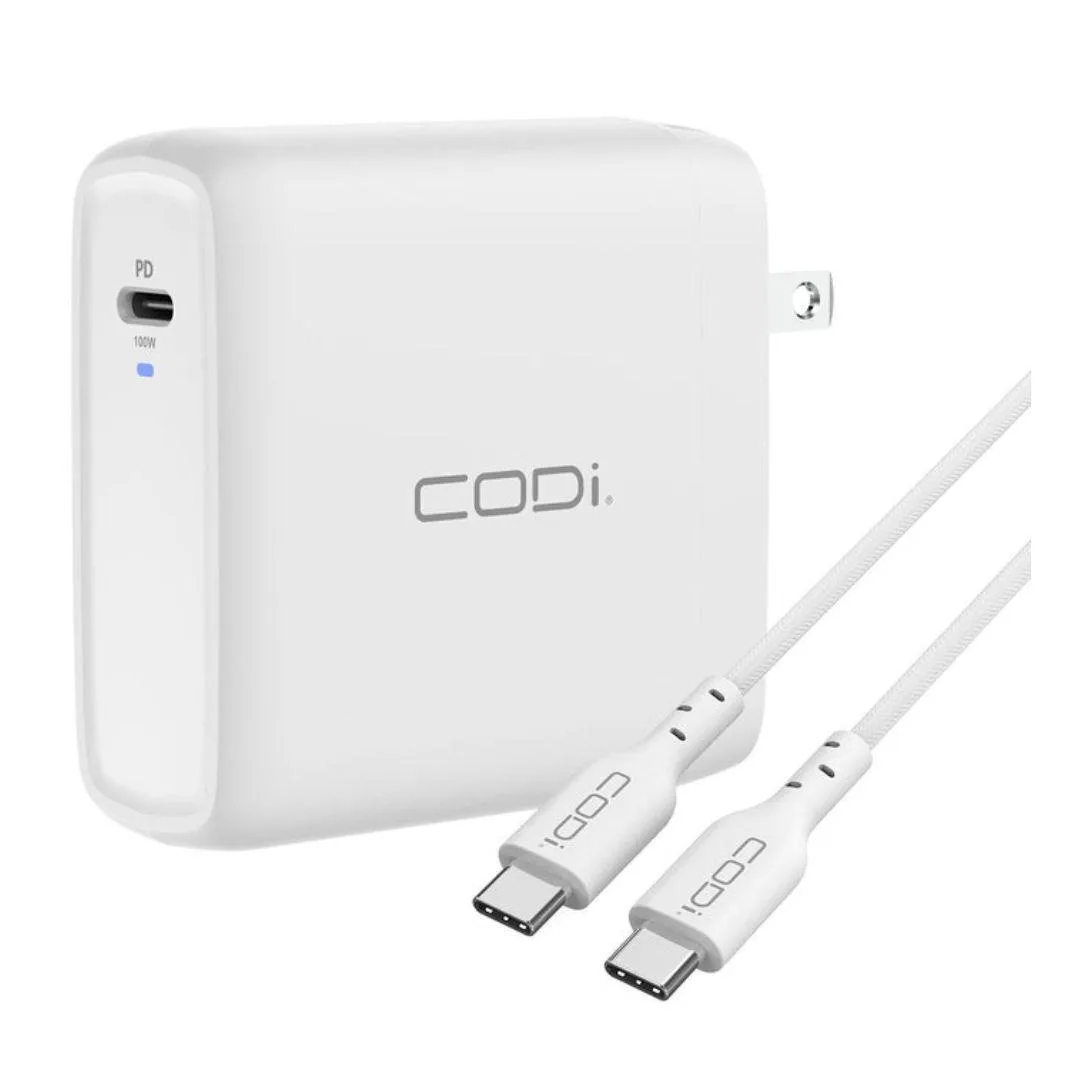 CODi CODi A01118 100W USB-C Charger with 6.5ft EPR Braided Cable — product photo