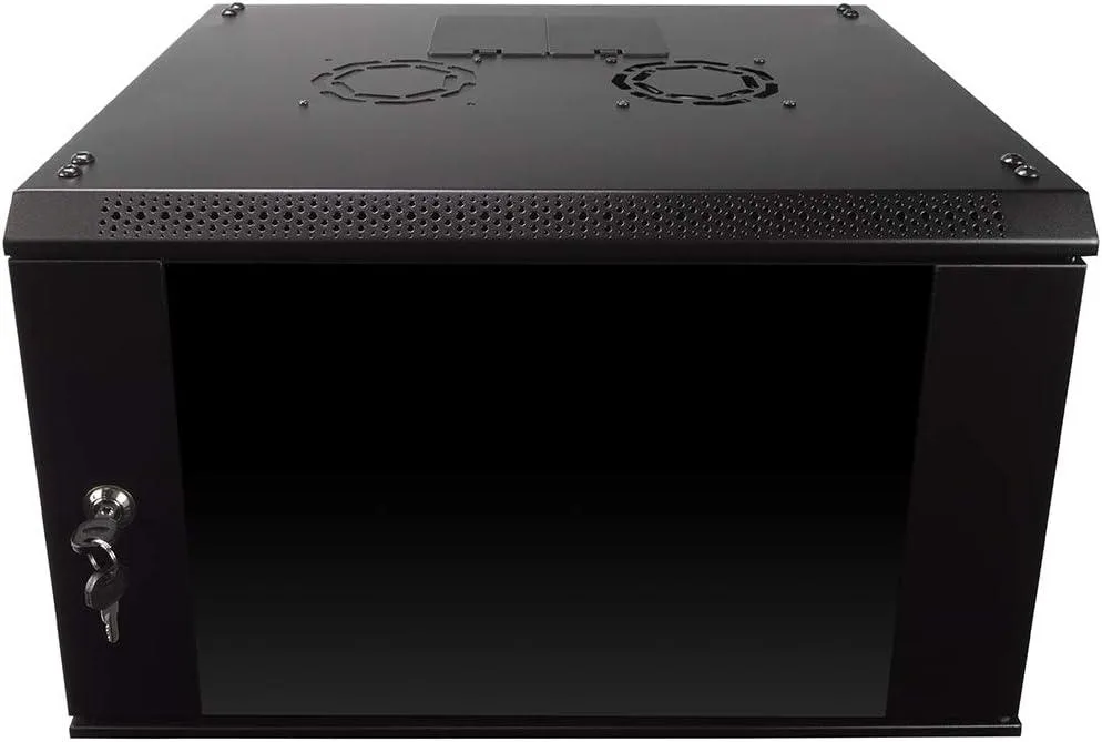 PISKEKAT PISKEKAT 6U Server Rack 19" 17.7" Deep Glass Door Fan Locks — product photo