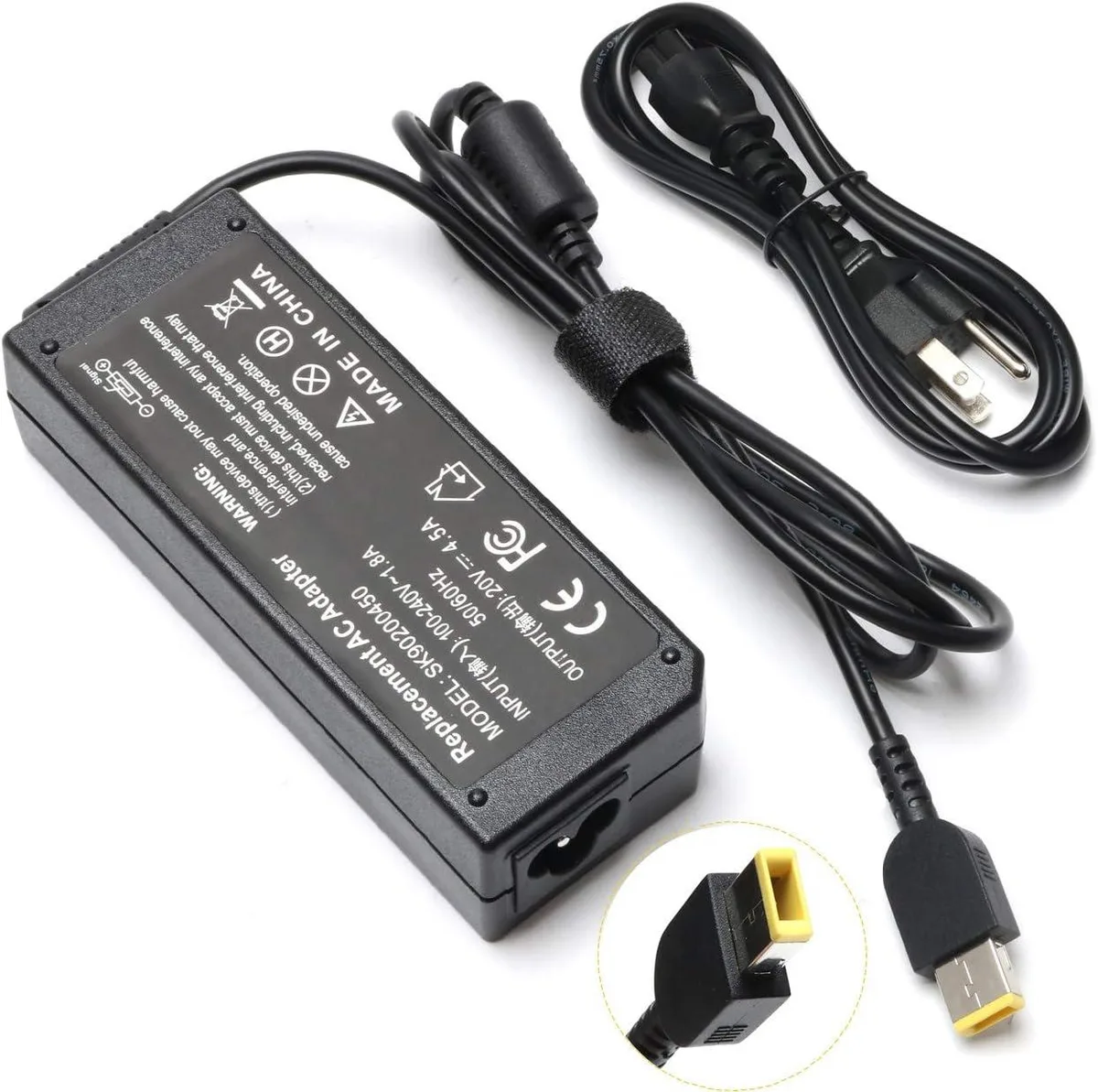 myVolts myVolts 90W AC Adapter Yellow USB Square Tip — product photo