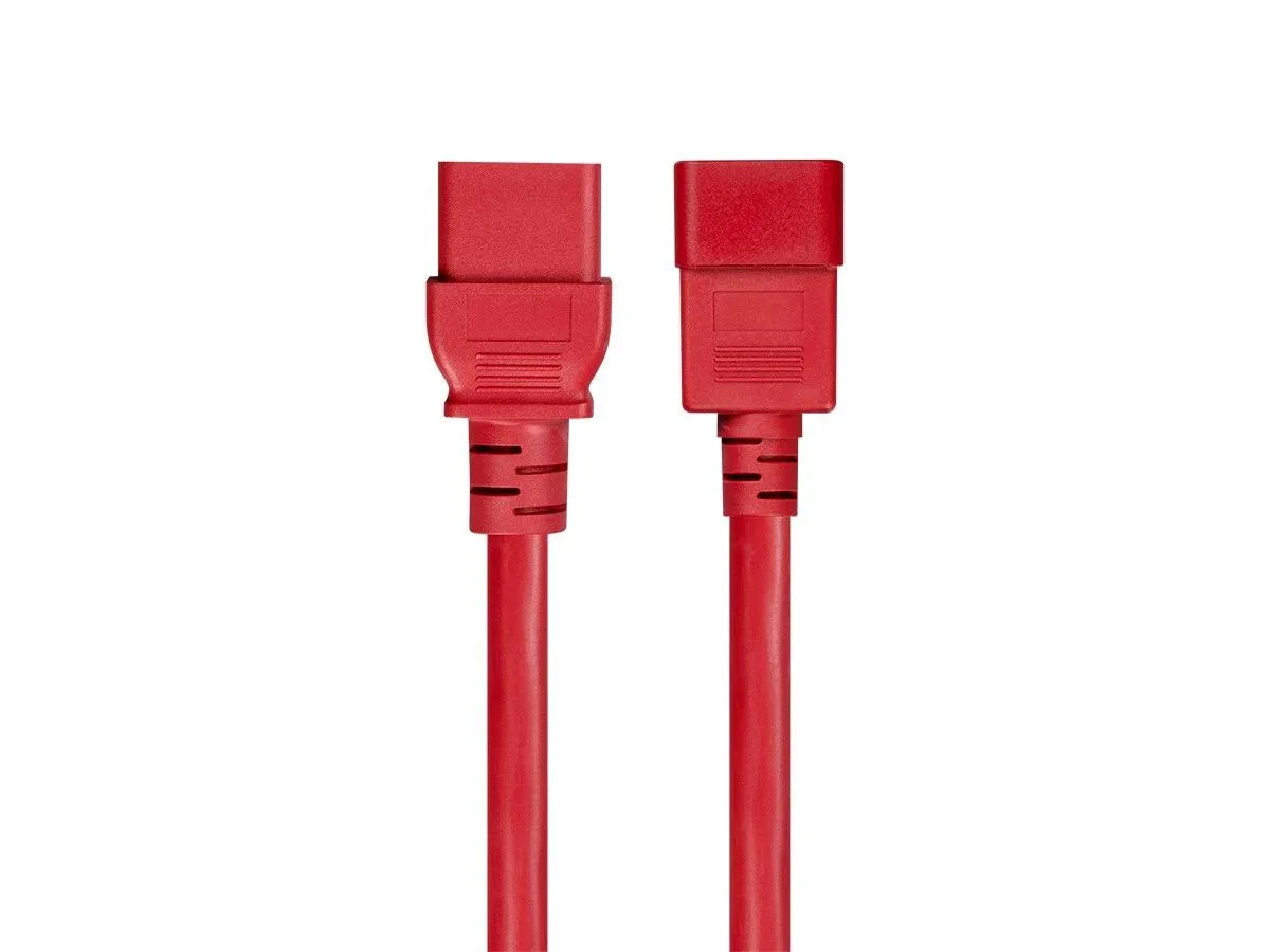 Monoprice Inc. Monoprice Inc. 133648 14AWG C13 to C20 power cord 6ft red — product photo