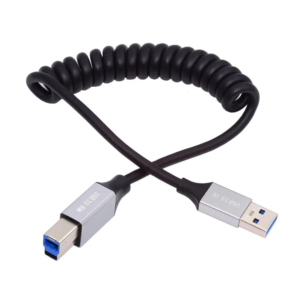 Fervit Fervit USB 3.0 Type-A to Type-B Coiled Cable 100cm 5Gbps — product photo