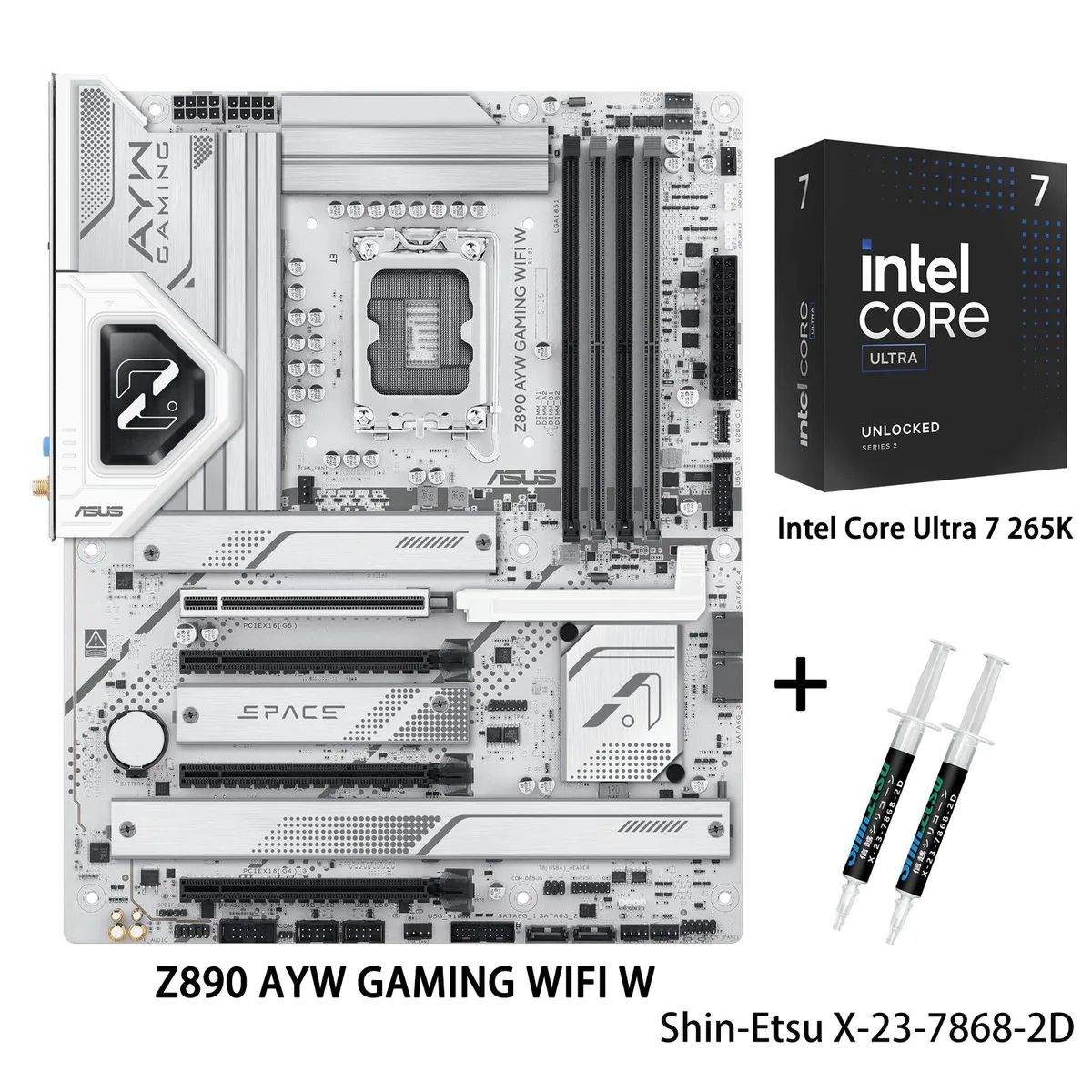ASUS ASUS Z890 AYW GAMING WIFI W Intel motherboard &amp; Core Ultra 7 265K CPU — product photo