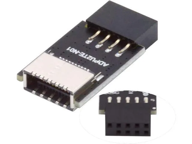 Manw Manw USB 2.0 9-pin male to USB 3.1 Type E female adapter — product photo