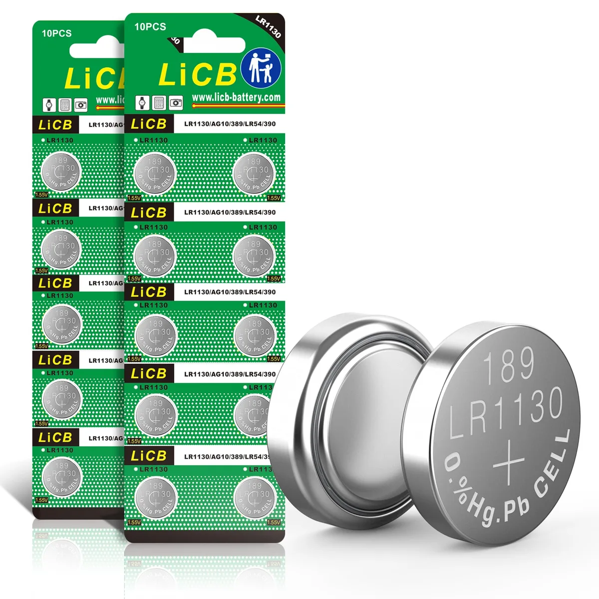 No Sew No Sew LR1130 AG10 1.5V Alkaline Button Cell 20 Pack — product photo