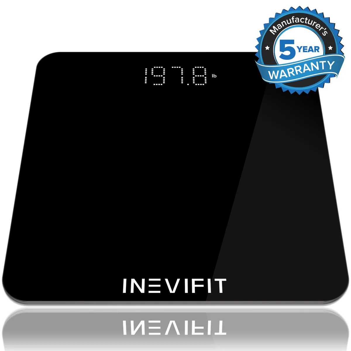INEVIFIT LLC INEVIFIT LLC I-BS002 Bath Scale 400 lbs 3.6" LED 11.8" Glass — product photo