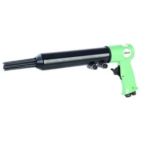 Silver pneumatic needle scaler pistol grip 14 7/8 inches long