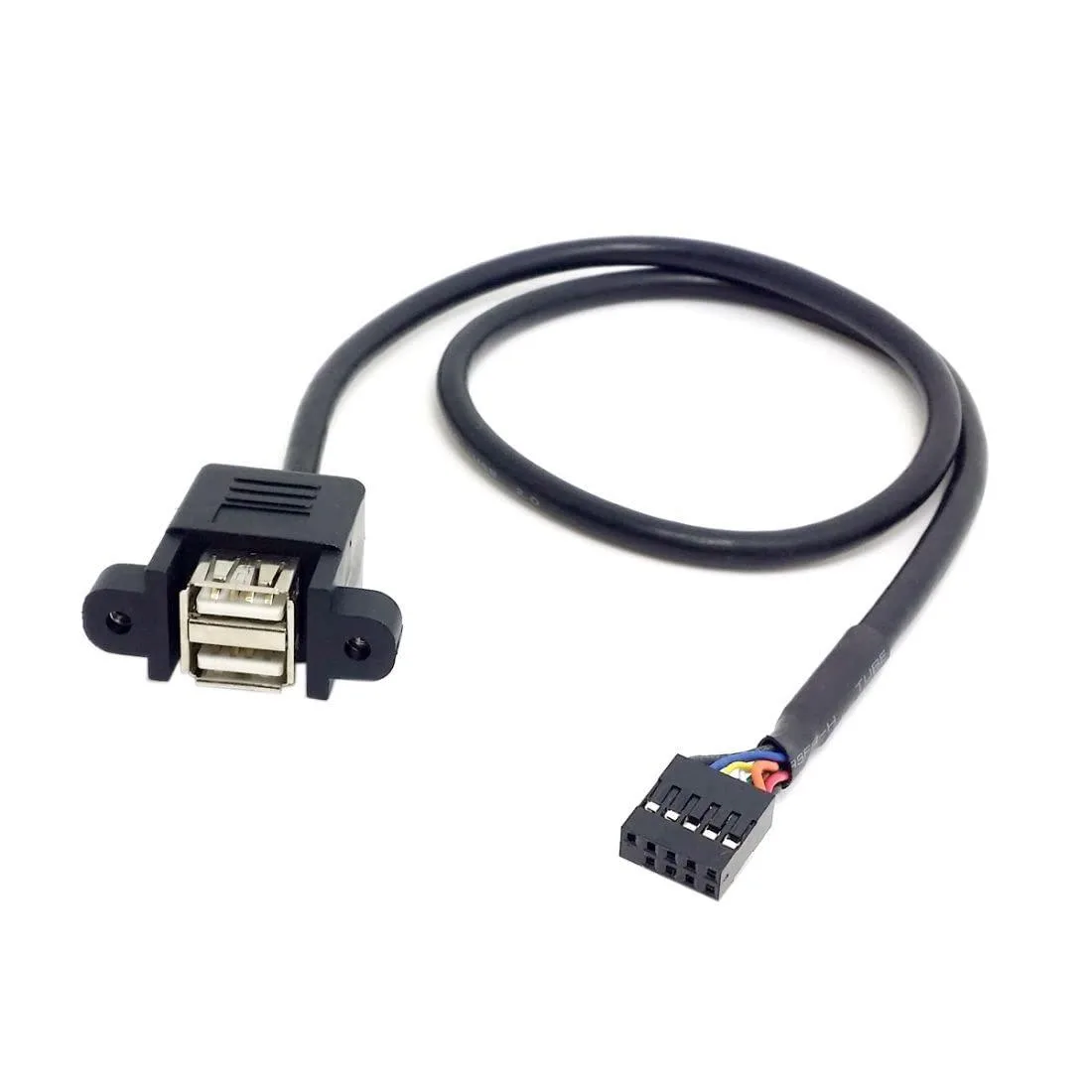 LORDWORLD LORDWORLD USB 2.0 9/10Pin to 2 Female Y Splitter .5m — product photo