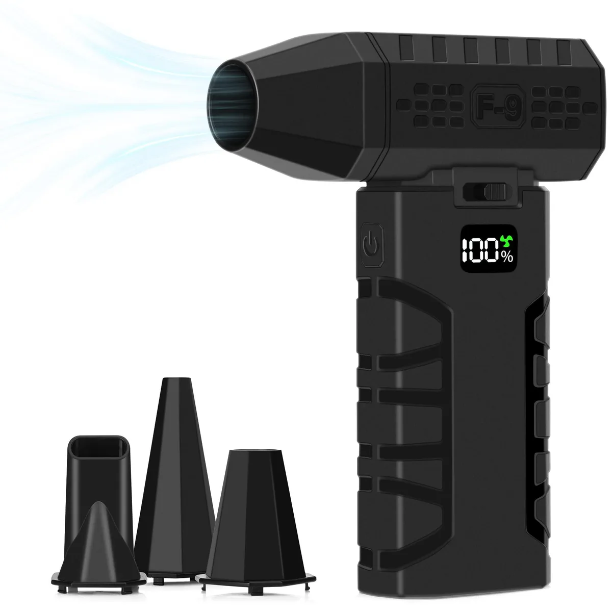  Compressed Air Duster 130000 RPM Cordless Electric Cleaning Kit Orange Black — product photo