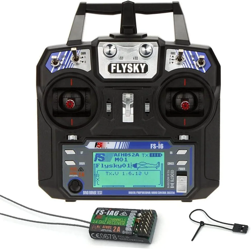 WUQ WUQ 6CH 2.4GHz AFHDS 2A Transmitter with FS-iA6 Receiver Mode 2 — product photo