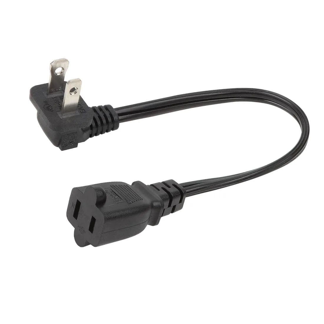 LORDWORLD LORDWORLD 1ft 0.3m 18AWG 10A 125V Polarized NEMA 1-15P to 1-15R Extension Power Cable — product photo