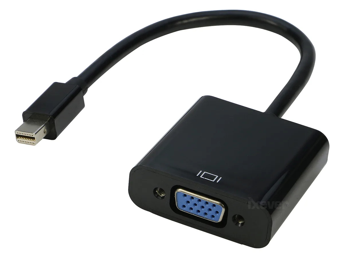 iXever iXever MDP2VG-BK Mini DisplayPort to VGA audio video converter 15cm Black — product photo