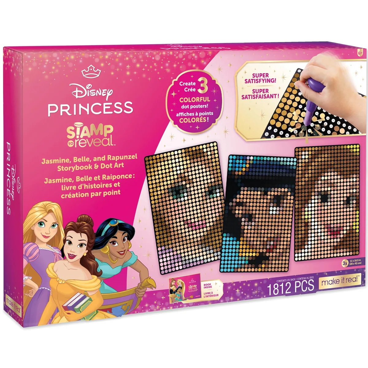 Make It Real Make It Real MIR4229 Disney Princess Dot Art Educational Set 1800 Dots — product photo