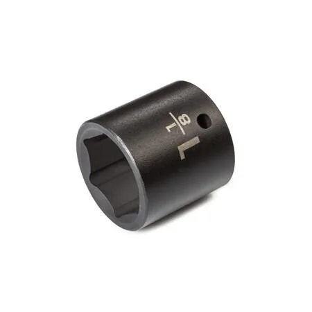 TEKTON 1/2 inch drive 6-point impact socket, black finish, laser and stamped size markings