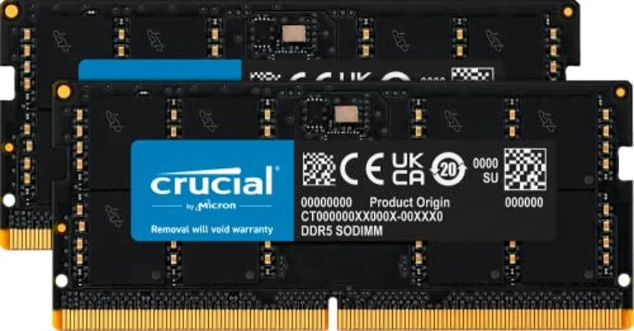 Crucial Crucial 64GB Kit (2x32GB) DDR5 5600MT/s CL46 Laptop RAM CT2K32G56C46S5 — product photo