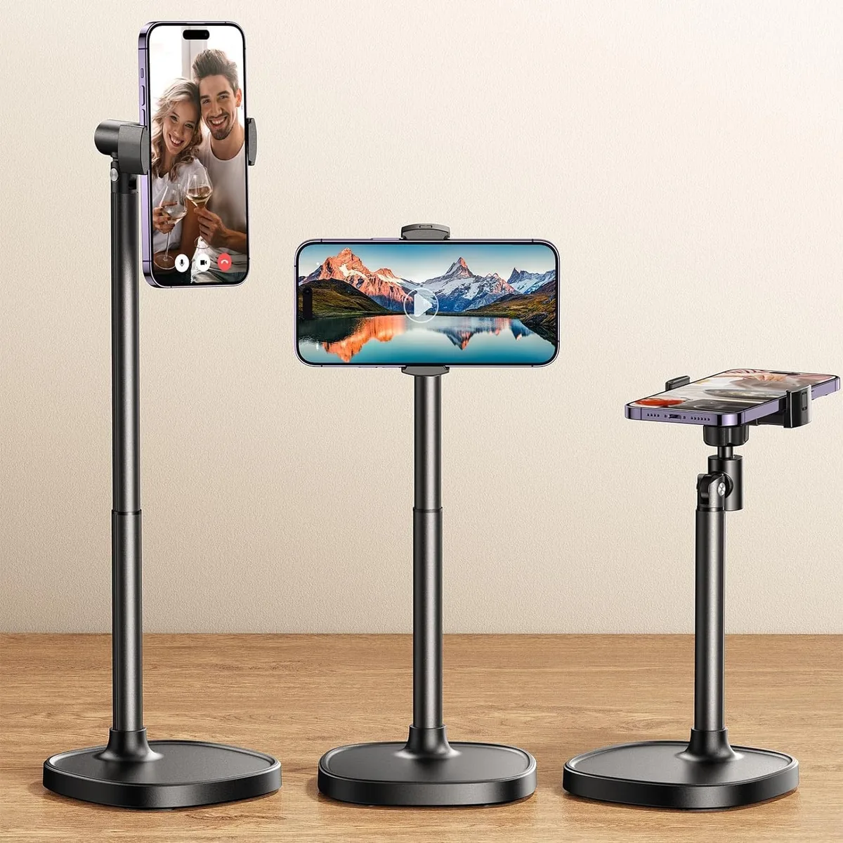  DIMONCOAT K100 S22 Black Phone Mount 8.66-14.96in 180° 360° — product photo