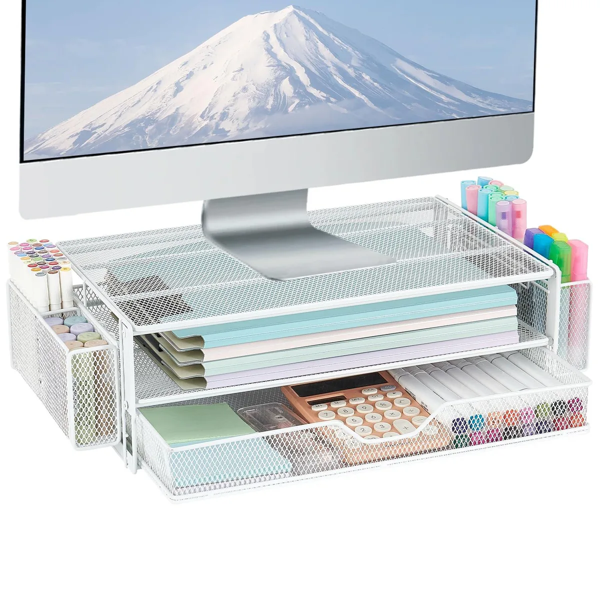  Avid Au-2Tier-White 2-Tier Monitor Stand White 15.74in — product photo