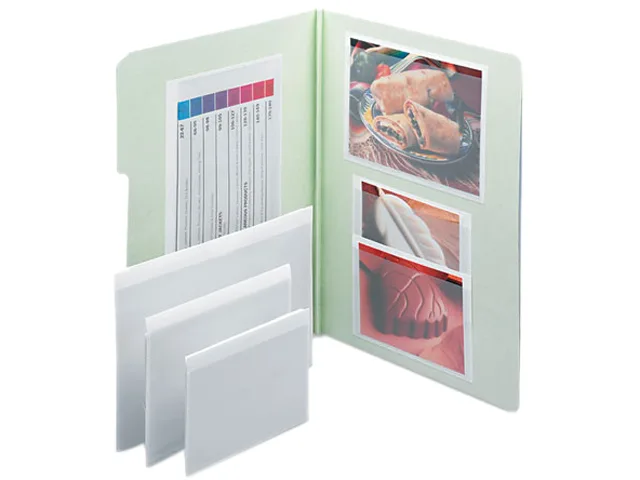 Smead Smead 68153 Self-Adhesive Poly Pockets Clear 100/Box — product photo