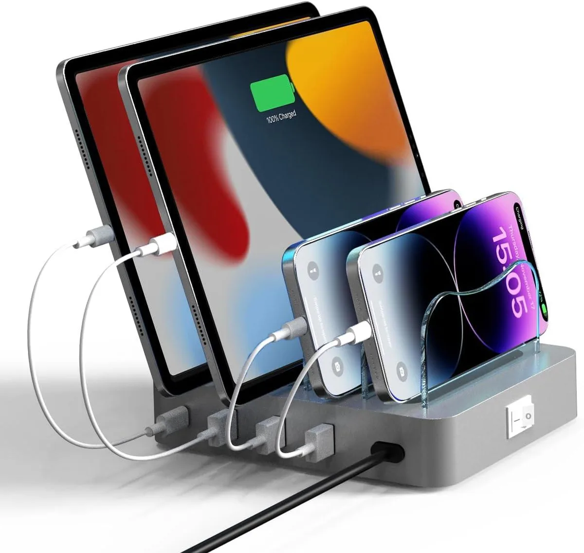 fanic fanic 4-Port USB Charging Station with LED Indicators and Removable Baffles — product photo