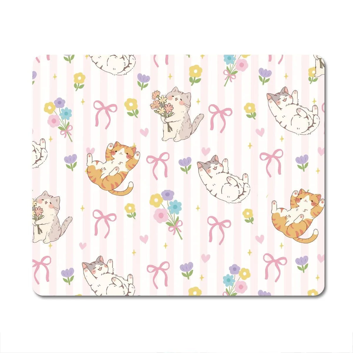  HESQFBH Model 17 Mouse Pad 9.4x7.8 Inch Cats Bows — product photo