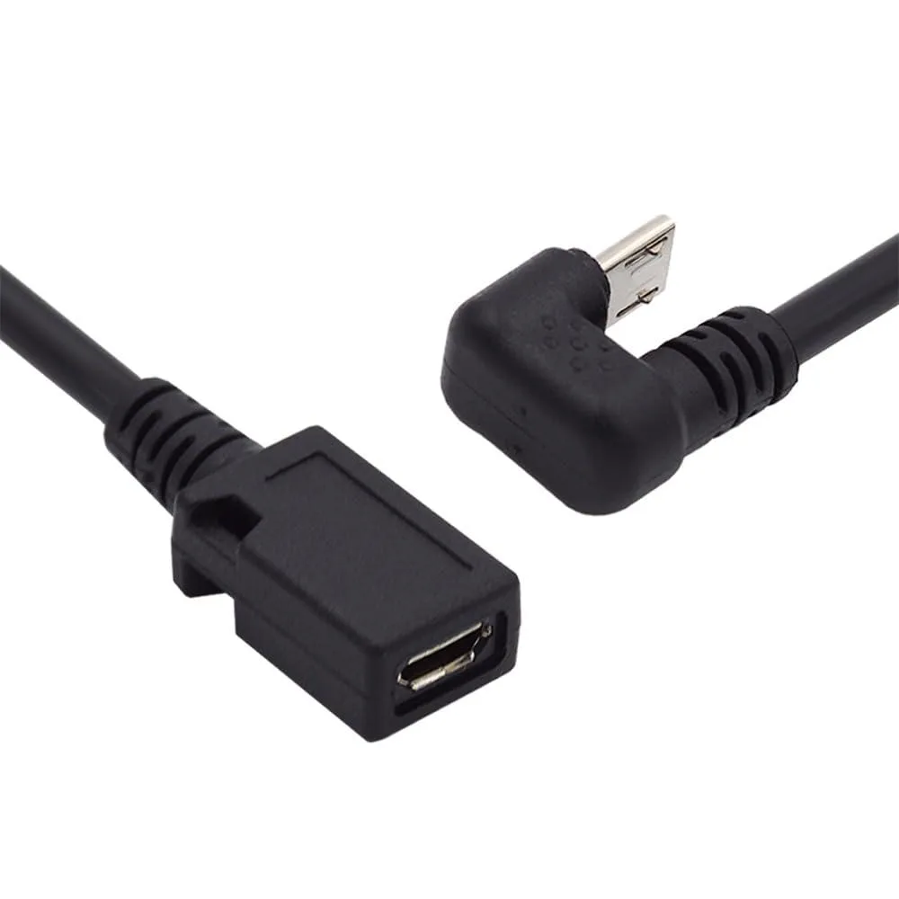 Fervit Fervit Micro USB 2.0 Male to Female Extension Cable 360° Angled 30cm — product photo