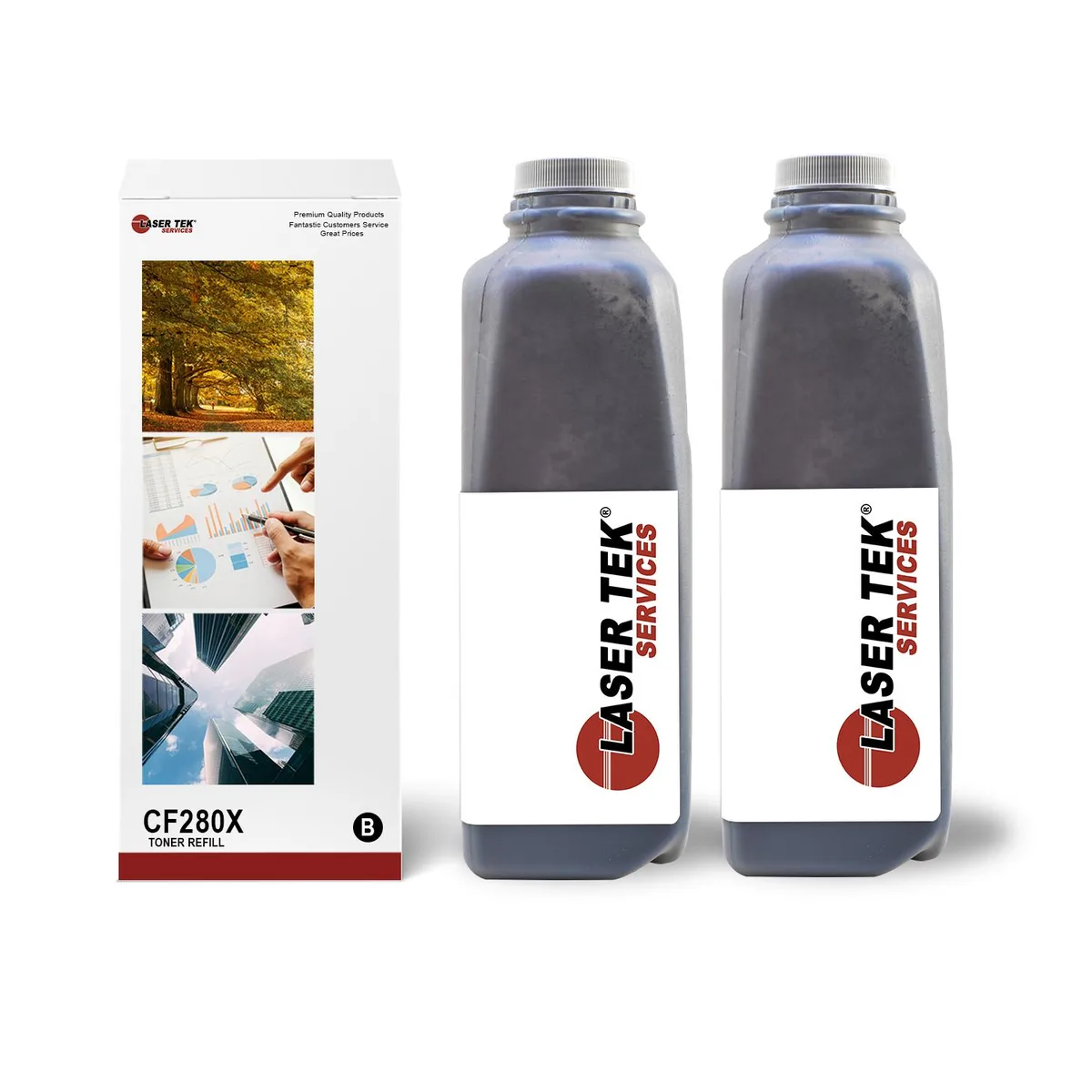 Laser Tek Services Laser Tek Services 2 Pack Toner Cartridge CF280X 80X — product photo