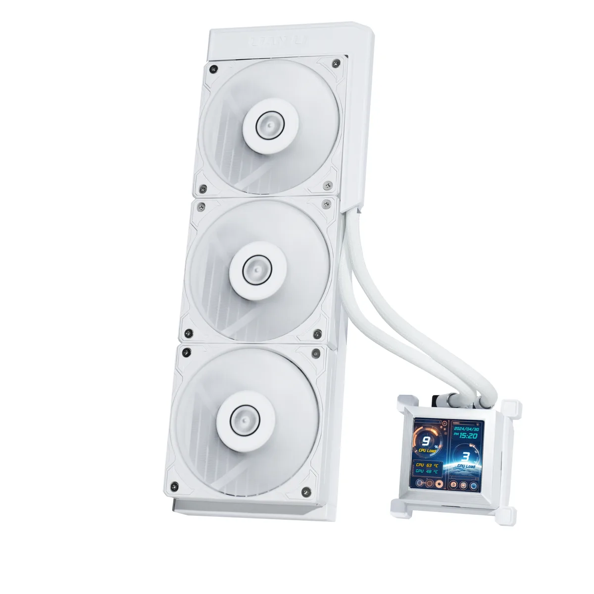 Lian Li Lian Li Hydroshift 360 LCD 2.88" 480x480 White HSLCD36SW liquid cooler — product photo