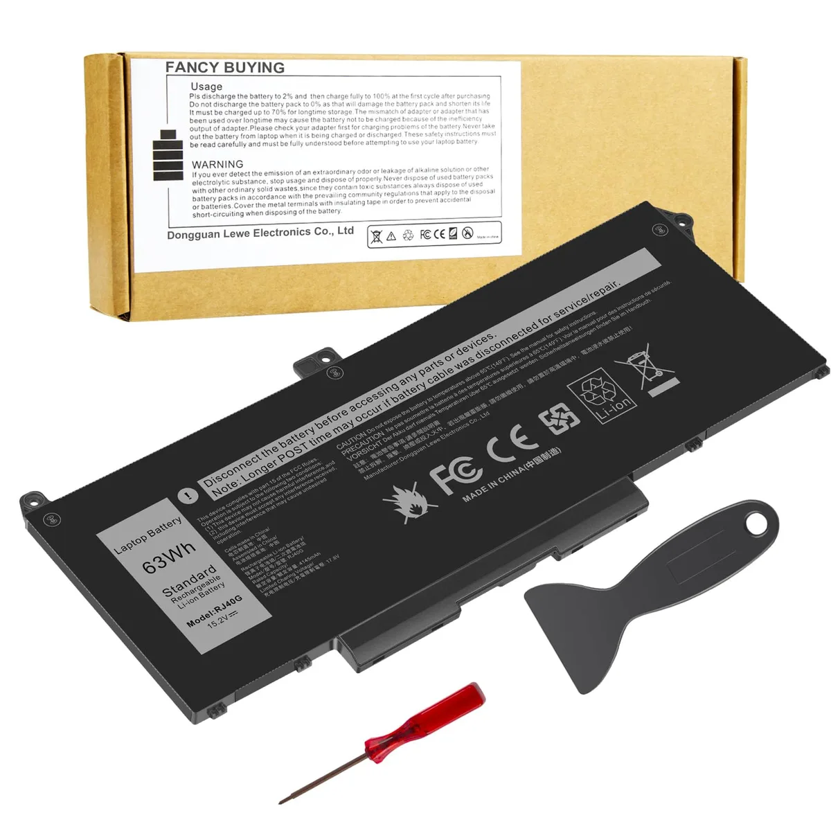  Dell RJ40G 63Wh 15.2V Laptop Battery for Latitude 5420 5520 Precision 3560 — product photo