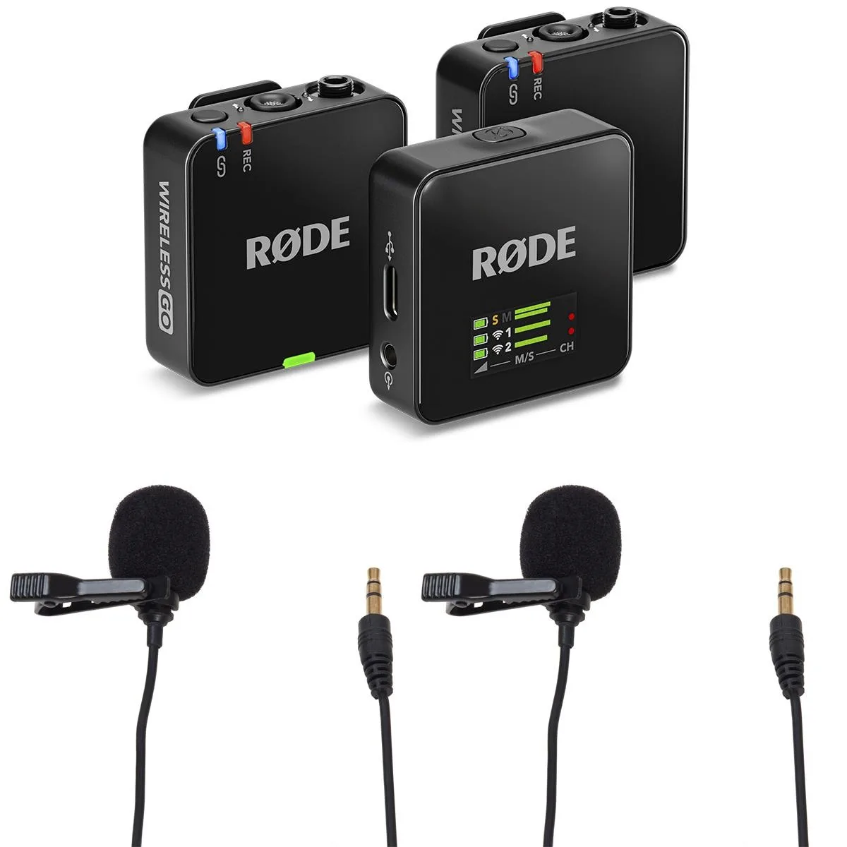 RODE Microphone RODE Microphone Wireless GO Gen 3 with 2 lavalier mics — product photo
