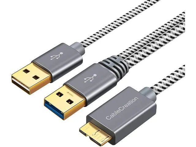 Manw Manw USB 3.0 to Micro USB Y Cable with USB 2.0 Charge Cord — product photo