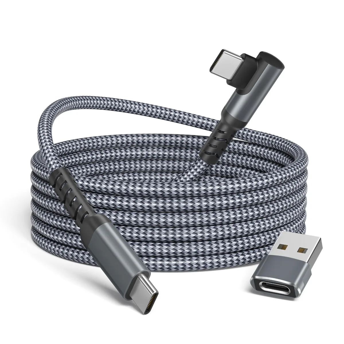  Basesailor BAU Angle CTC 100W With Adapter Grey USB C to C 10FT 60W — product photo