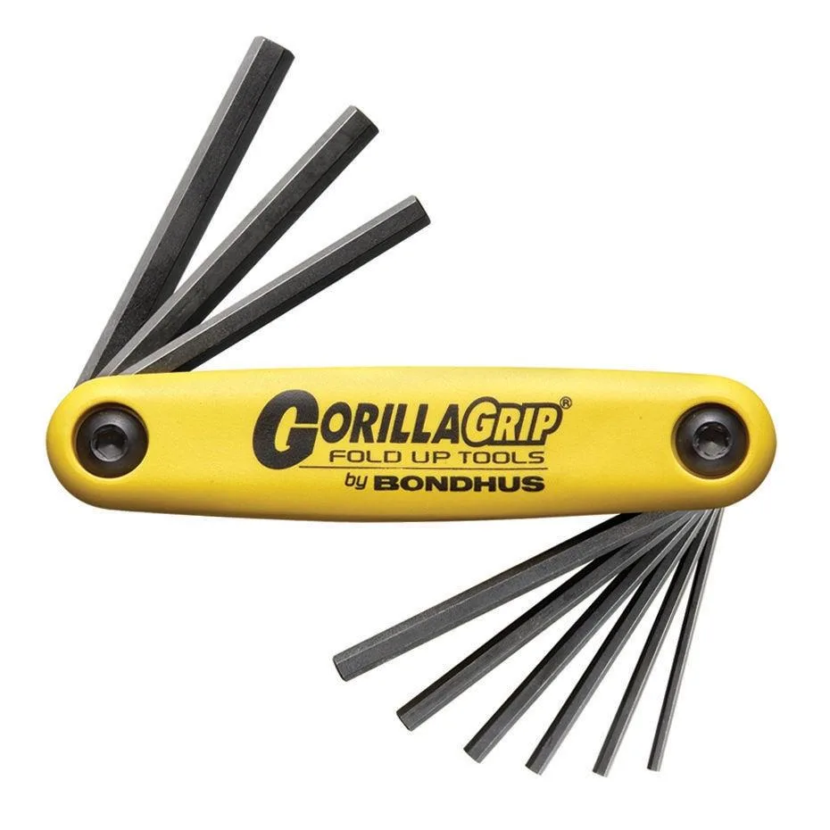 Bondhus Gorilla Grip fold-up hex key set with black oxide finish